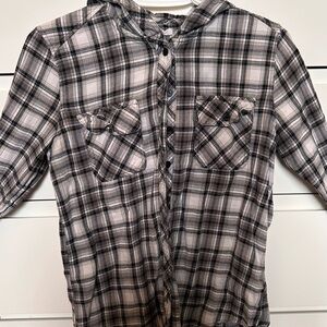 Plaid Button-Up Shirt